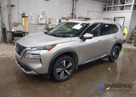 2021 Nissan Rogue Platinum Intelligent Awd from USA, damaged, VIN JN8AT3DD3MW318681